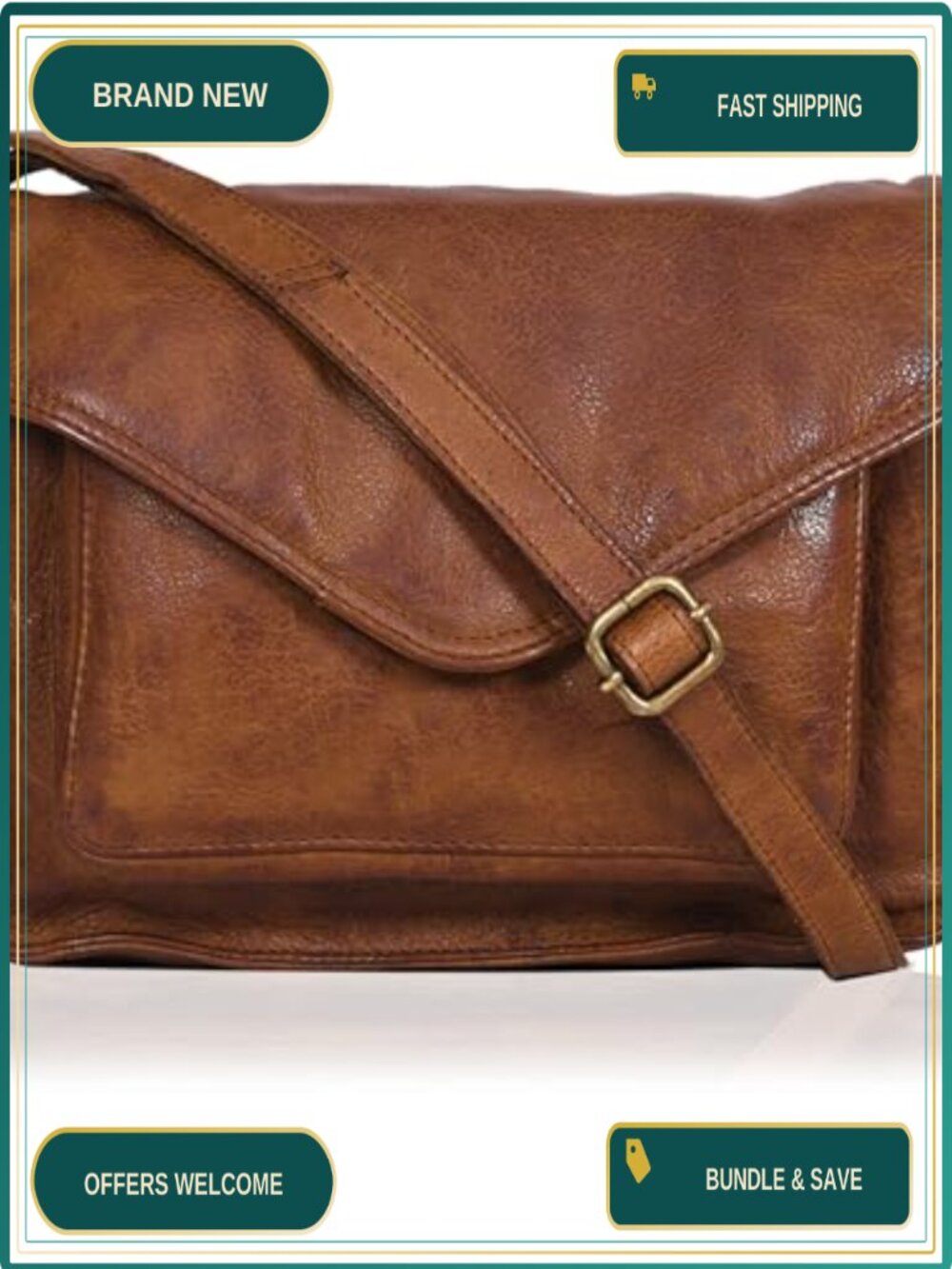 Genuine Leather Crossbody Purse for Women Shoulder Bag Adjustable Strap